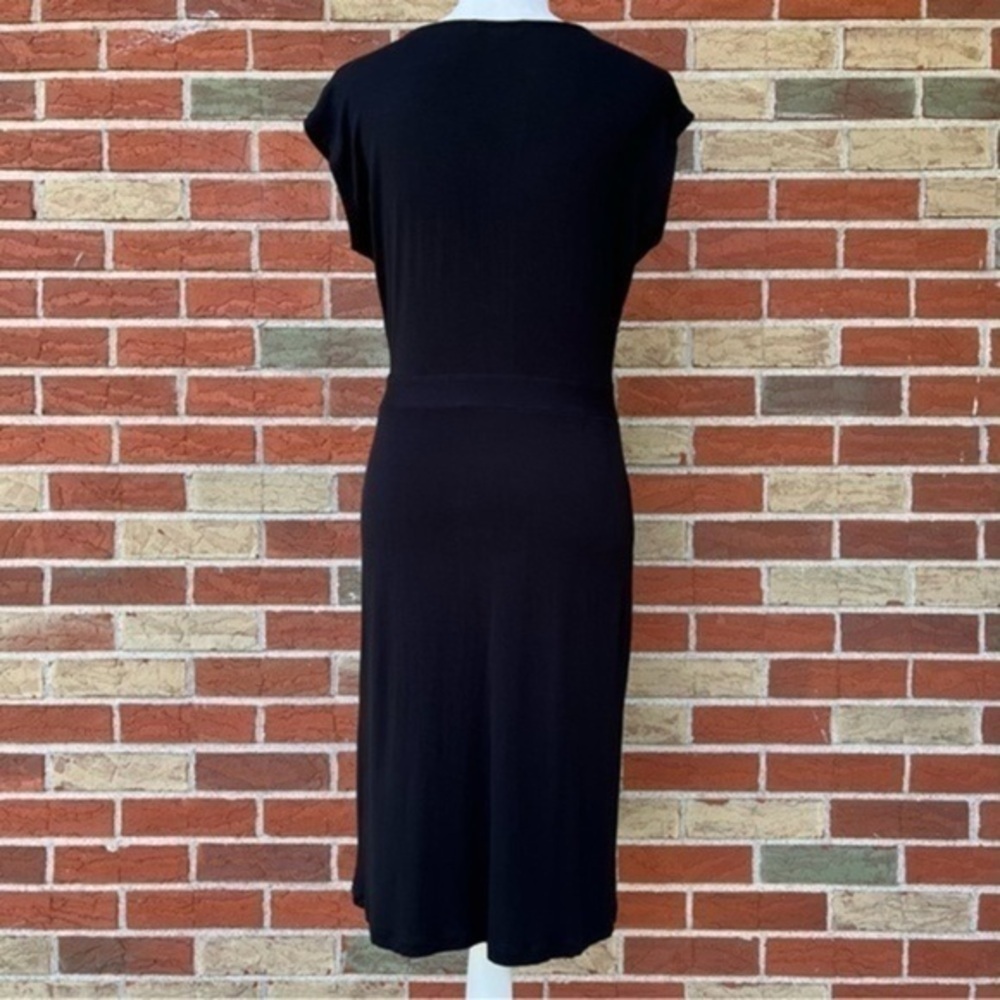 CAbi Cowl Neck Black Short Sleeve Mini Dress 👗 - Picture 5 of 8